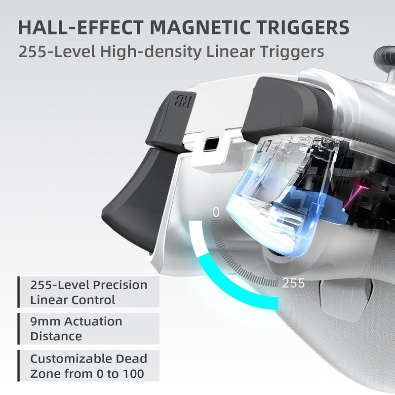 MACHENIKE G5PRO Max SE 1000HZ Wireless Gaming Controller for NS/PC/iOS/Android with Charging Dock,PC Controller Hall Effect Joystick?Triggers/Gyroscope,RGB Backlight [video game] - Image 4